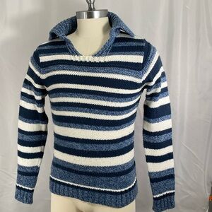 Diele (Turkish) striped sweater vneck casual weekends warm winter collegiate med